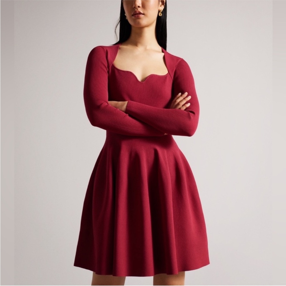 Ted Baker Vienna Sweetheart Neckline Flare Dress (size 4-us 10)